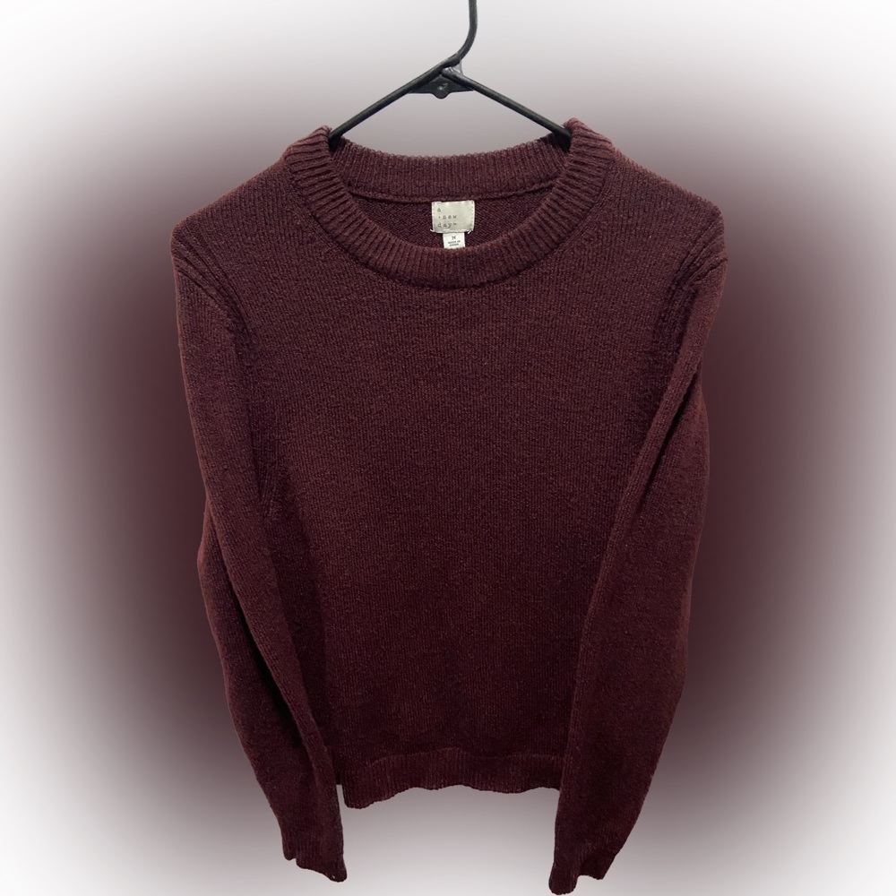 A New Day, burgundy color, lightweight, knit sweater